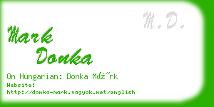 mark donka business card